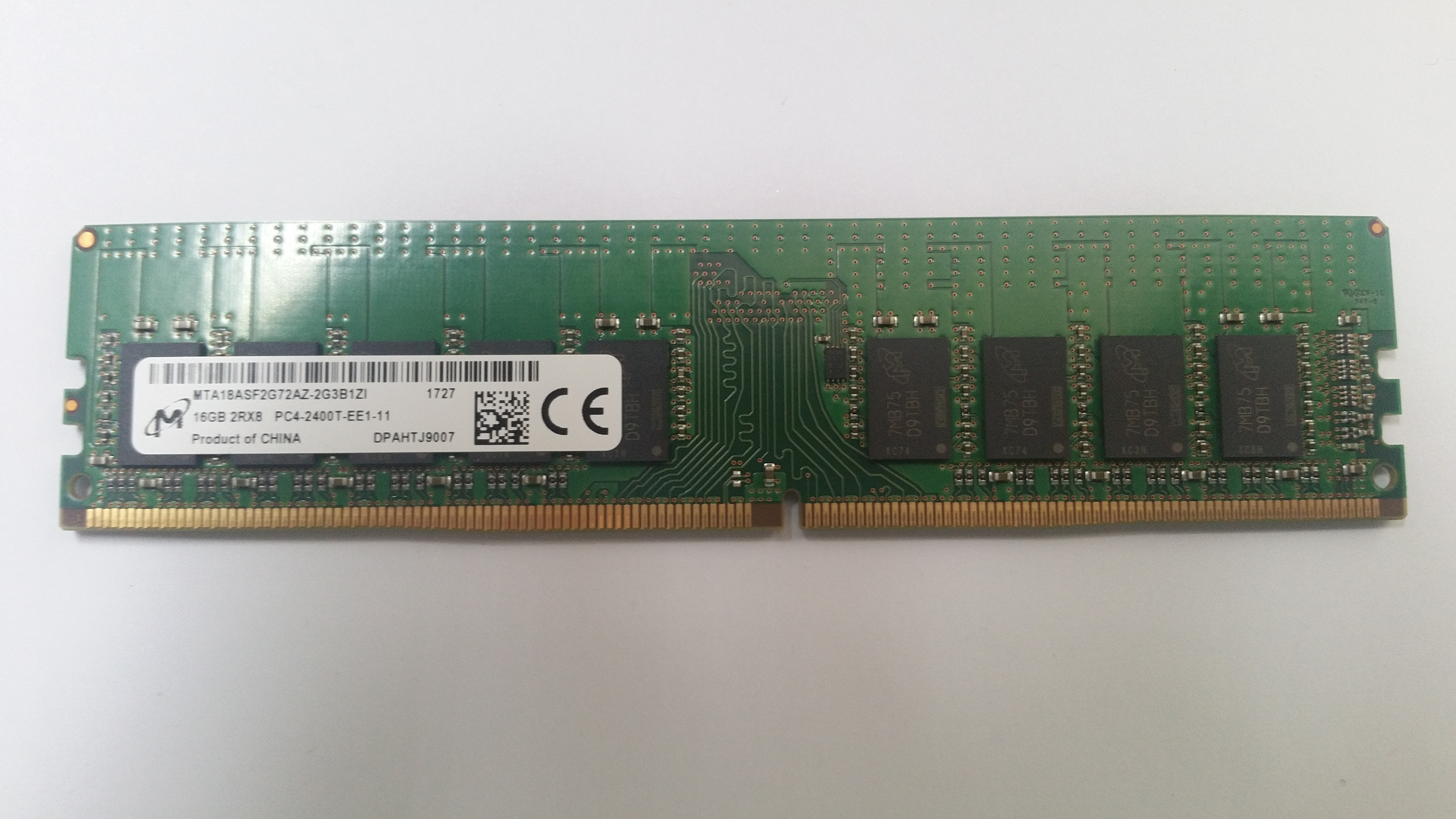 MICRON PC4-2400T-EE1-11 16GB×4枚 64GB Memorie server 16GB DDR4 2RX8 PC4-2400T-EE1-11
